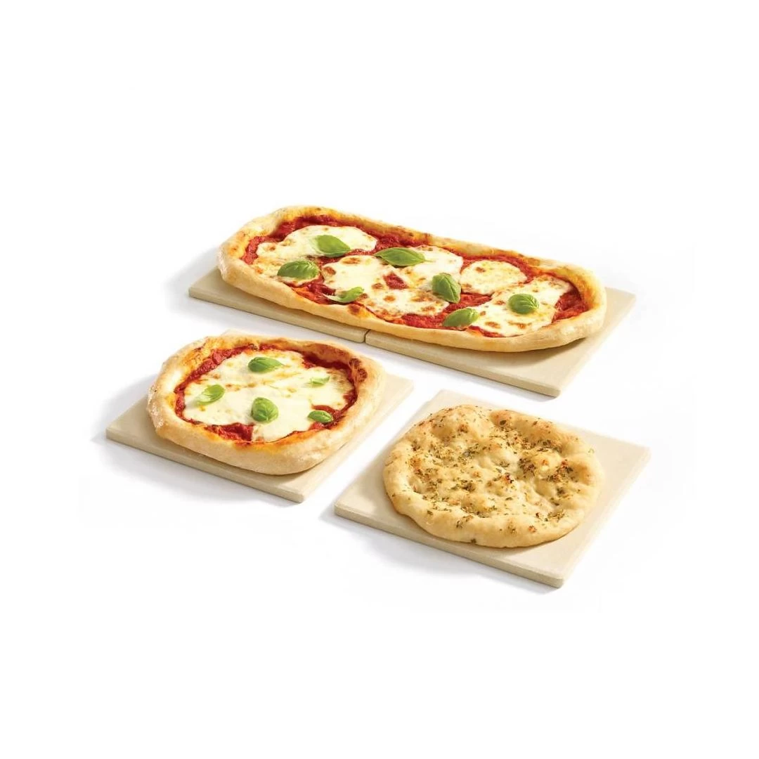 Ensemble De Quatre Pierres à Pizza En Cordiérite 7,5" 3 Ensemble De Quatre Pierres à Pizza En Cordiérite 7,5"