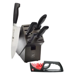 Zwilling Ensemble Couteaux, Bloc Et Affûteur Sept Pièces - Four Star
