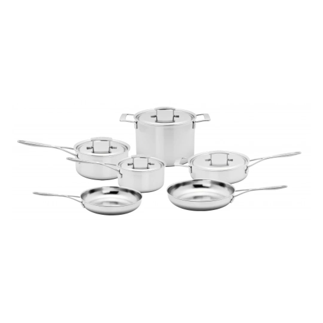 Demeyere Batterie De Cuisine En Acier Inoxydable Dix Pièces Industry 2 Demeyere Batterie De Cuisine En Acier Inoxydable Dix Pièces Industry