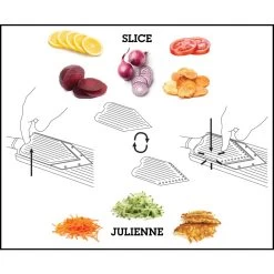 Microplane Mandoline Ajustable Avec Poignée V-Blade - Noir -Accueil - Ustensiles De Cuisine 48040c
