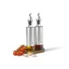 Ensemble De Bouteilles Huile Et Vinaigre Avec Base Acacia