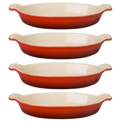 Le Creuset Ensemble De Quatre Plats à Gratin - Cerise