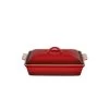 Le Creuset Plat De Cuisson En Grès Rectangulaire Avec Couvercle 3,8 L - Cerise -Accueil - Ustensiles De Cuisine pg07053ay 3367