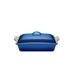 Le Creuset Plat De Cuisson En Grès Rectangulaire Avec Couvercle 3,8 L - Bleuet