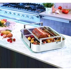 Rôtissoire En Acier Inoxydable Avec Grille 12" X 16" -Accueil - Ustensiles De Cuisine roaster lifestyle
