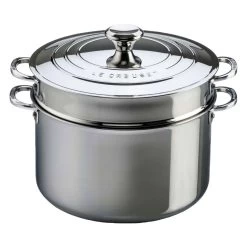 Le Creuset Marmite En Acier Inoxydable 8,5 L Avec Passoire Et Couvercle