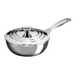 Le Creuset Sauteuse Du Chef En Acier Inoxydable Avec Couvercle 1,9 L