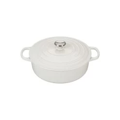 Le Creuset Cocotte Ronde Peu Profonde 6,2 L - Blanche