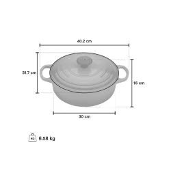 Le Creuset Cocotte Ronde Peu Profonde 6,2 L - Cerise -Accueil - Ustensiles De Cuisine st00852000s227001b